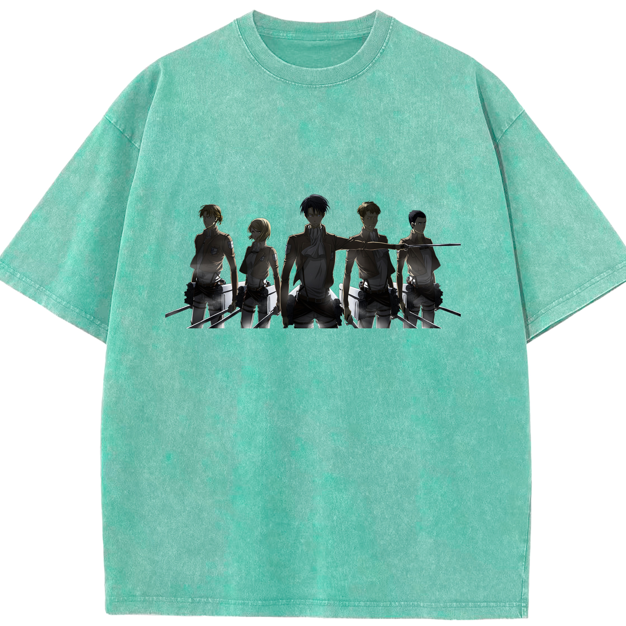 （画像用） 進撃の巨人 Attack on Titan 綿100% ヴィンテージ風 半袖Tシャツ（フロントプリント）